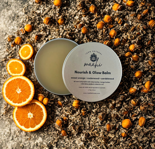 Nourish and Glow Body Balm - Sweet Orange, Sandalwood & Cedarwood